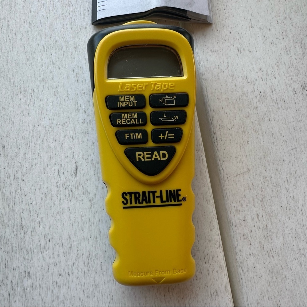 STRAIT-LINE Laser Tape Measure with Digital Readout & Owner’s Manual - pre-own